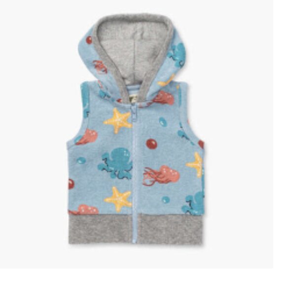 Terry Sweatsuit Top_Under the Sea on Light Blue - Picture 1 of 6